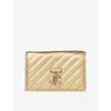 Jimmy Choo Womens Gold/shiny Gold Curve Nello Quilted Leather Cardholder In Gold
