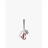 Jimmy Choo Womens  Jc Multi Charm Metal Bag Charm In Red/candy Pink/black