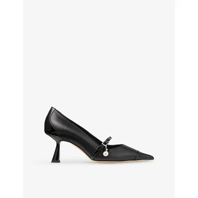 Jimmy Choo Womens Black/black Aren 65 Panache Leather Pumps Eur 39.5 / 6.5 Uk