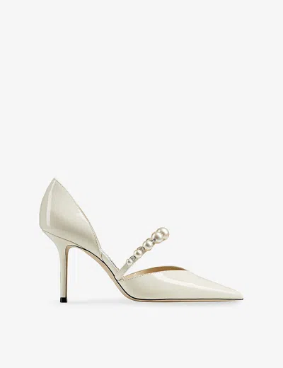 JIMMY CHOO WOMENS JIMMY CHOO AURELIE 85 PATENT LEATHER COURTS,54708656