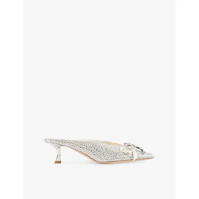 Jimmy Choo 50mm Auria Crystal Bow Mule In Multi