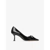Jimmy Choo Auria 70 Patent Leather Pumps In Black