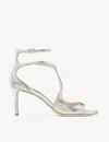 Jimmy Choo Gleaming Open-toe Sandals With Delicate Ankle Strap In Gold