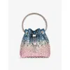 Jimmy Choo Womens Sunrise Mix Bon Bon Gem-embellished Woven Cross-body Bag In Sunrise Mix