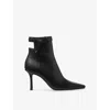 Jimmy Choo Camie Knotted-strap Leather Ankle Boots In Black