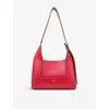 Jimmy Choo Diamond Hobo/s Shoulder Bag In Red Leather In Ruby Red/gold