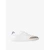Jimmy Choo Womens V Blue Haze Mix Diamond Light Flex Leather Trainers Eur 41 / 7 Uk In White