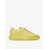 Jimmy Choo Diamond Light Maxi Branded Leather Low-top Trainers In V Sunbleached Yellow