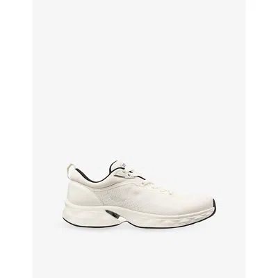 Jimmy Choo Womens V Latte/black Mix Diamond Run Knit Jacquard Woven Trainers Eur 41 / 8 Uk In White