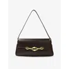Jimmy Choo Womens Coffee/gold Diamond Shoulder East-west Leather Shoulder Bag