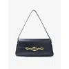 Jimmy Choo Womens Navy/gold Diamond Shoulder East-west Leather Shoulder Bag In Multi