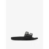 Jimmy Choo Womens V Black Fitz Crystal-embellished Strap Leather Sandals In V Black