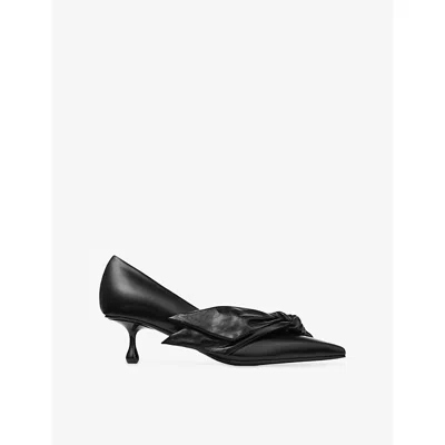 Jimmy Choo Womens  Issy 50 Leather Pumps In Black