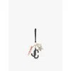 Jimmy Choo Womens  Jc Multi Charm Metal Bag Charm In Black/orange/gold