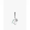 Jimmy Choo Womens  Jc Multi Charm Metal Bag Charm In Silver/green/black