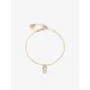 Jimmy Choo Womens Gold Jc Pearl Cube Brass Bracelet In Gold