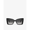 Jimmy Choo Womens Black Jc5001b Square-frame Acetate Sunglasses In Black