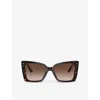 Jimmy Choo Womens Brown Jc5001b Square-frame Tortoiseshell Acetate Sunglasses In Brown