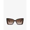 Jimmy Choo Womens Black Jc5012 Square-frame Tortoiseshell Acetate Sunglasses In Black
