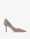 Jimmy Choo Womens Rose Mix Love 85 Glittered Courts In Rose Mix