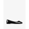 Jimmy Choo Scarlett Ballerina Black Soft Spazzolato Ballerina Flats Black 40 In Black