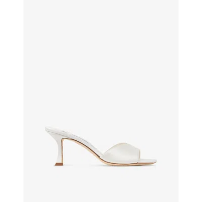 Jimmy Choo Womens Ivory Skye 70 Single-strap Leather Heeled Mules