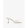 Jimmy Choo Womens Ivory Skye 70 Single-strap Leather Heeled Mules