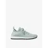 Jimmy Choo Womens Veles Diamond-texture Knitted Low-top Trainers X Light Verde Eur 41 / 8 Uk