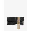 Jimmy Choo Womens Black/gold Zandra Biker Leather Clutch Bag In Multi