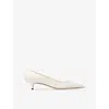 Jimmy Choo Amelia 50 Leather Pumps In White