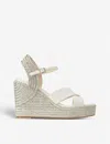 Jimmy Choo Strappy Open Toe Wedge Sandals In Latte