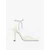Jimmy Choo Stevie 100 Patent Leather Pumps In Red
