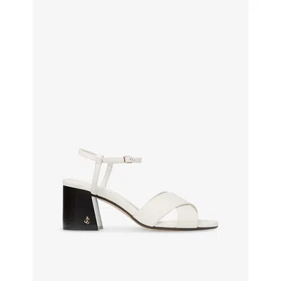 JIMMY CHOO WOMENS JIMMY CHOO VALLA 65 LEATHER HEELED SANDALS
