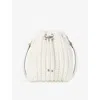 Jimmy Choo Womens Latte/antique Silver Latte Mini Knitted Wool Bucket Bag
