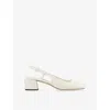 Jimmy Choo Womens Latte/latte Elisa 45 Leather And Patent-leather Slingback Courts Eur 40 / 7 Uk In Brown