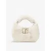 Jimmy Choo Edie Hobo Mini In Latte/light Gold