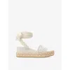 Jimmy Choo Arlee 60 Leather Wedge Sandals In White