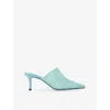 Jimmy Choo Lotta 65 Ruched Tulle Mules In Light Teal
