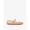 Jimmy Choo The Jelly Transparent Beige Ballet Flats With Crystals