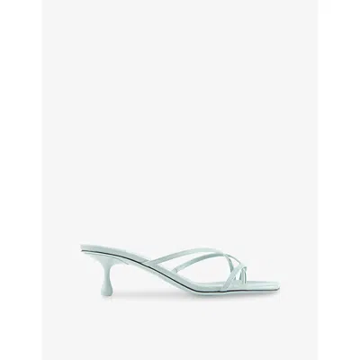 JIMMY CHOO WOMENS JIMMY CHOO ETANA 50 HEELED LEATHER MULES