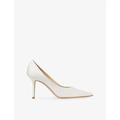 Jimmy Choo Womens Love 85 Satin Courts Ivory Eur 37 / 4 Uk