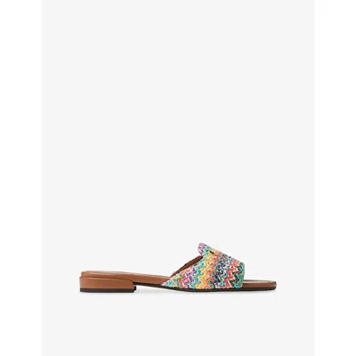 Jimmy Choo Dina Woven Leather Sandals In Multi
