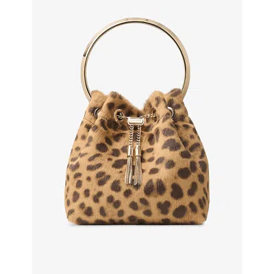 Jimmy Choo Bon Bon Leopard-print Circe-handle Mini Bag In Animal Print