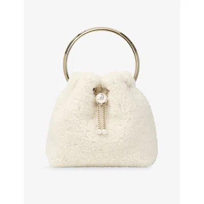 JIMMY CHOO WOMENS JIMMY CHOO BON BON SHEARLING TOP-HANDLE BAG