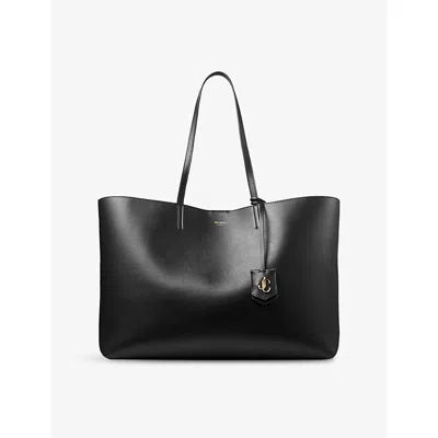 Jimmy Choo Womens Black/light Gold Nine2five East-west Leather Tote Bag