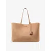 Jimmy Choo Womens Toffee/light Gold Nine2five East-west Suede Tote Bag
