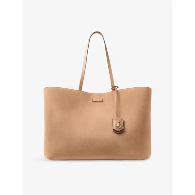 Jimmy Choo Womens Toffee/light Gold Nine2five East-west Suede Tote Bag