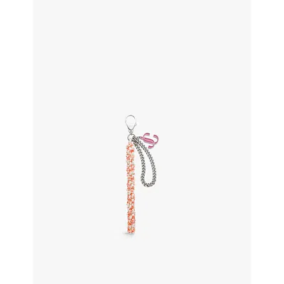 Jimmy Choo Braided Rope Bag Charm In Silver