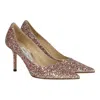 Jimmy Choo Woman Pumps Antique Rose Size 7 Textile Fibers In Pink