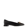 Jimmy Choo Womens Ravi Leather Ballerina Flats In Black